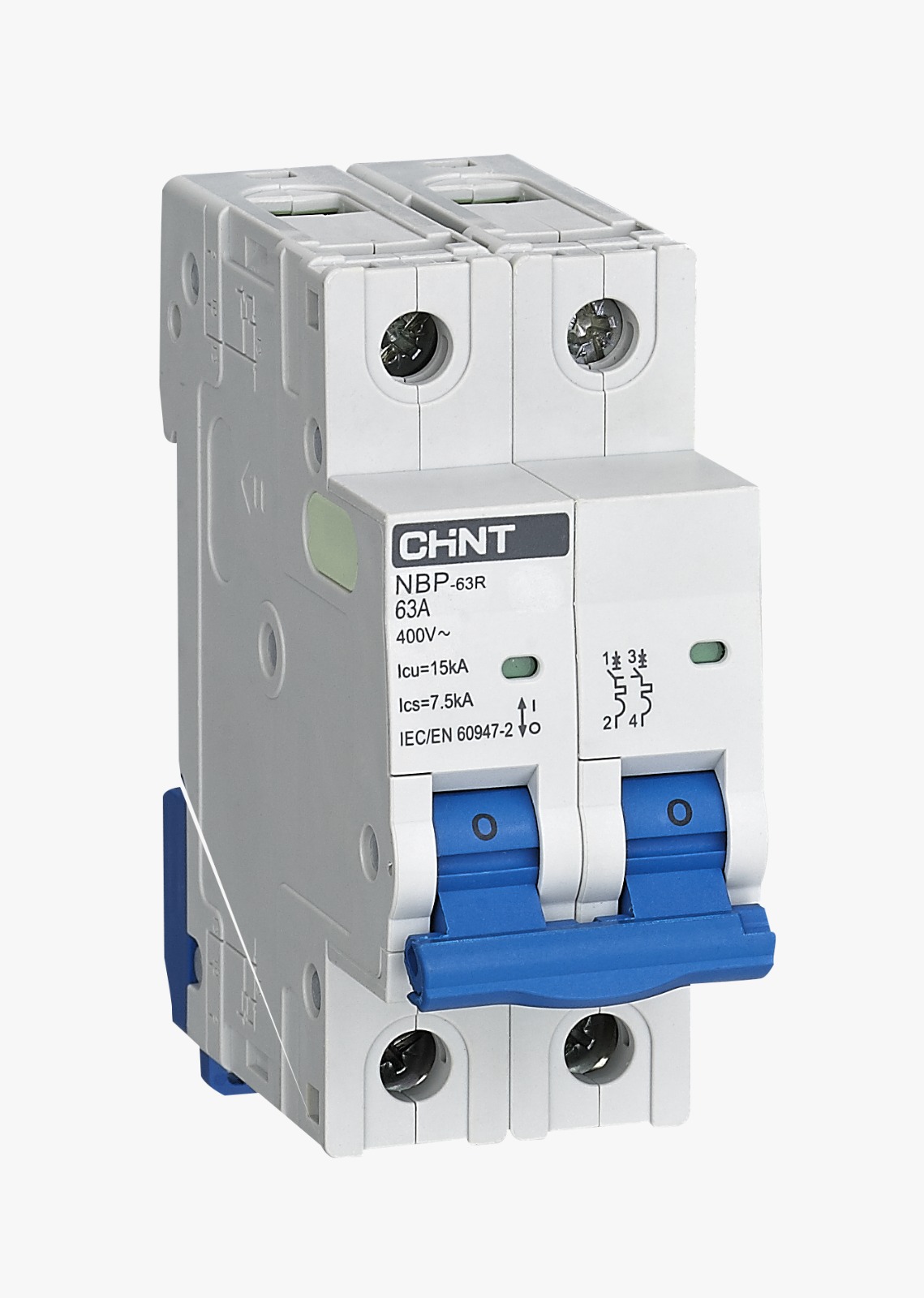 Interruptor MCB 2Px25A 15kA Curva C  IEC60947 - CHINT - 07030225CH