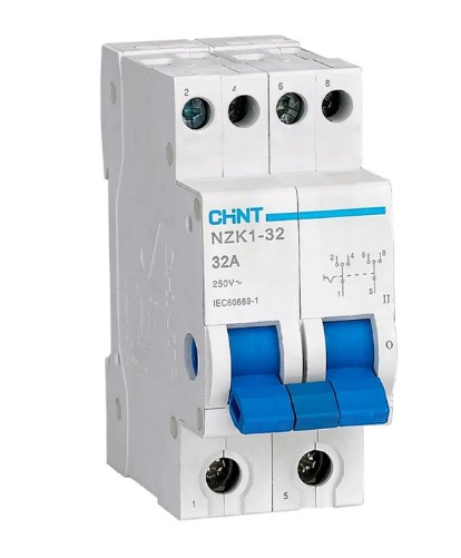 Conmutador de Red 2P, 1-0-2 Riel DIN 32A Op. Manual - CHINT - 1701232CH