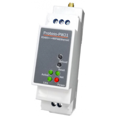 Conversor Protoss RS485 a Ethernet y WIFI Modbus TCP IP PW21-M