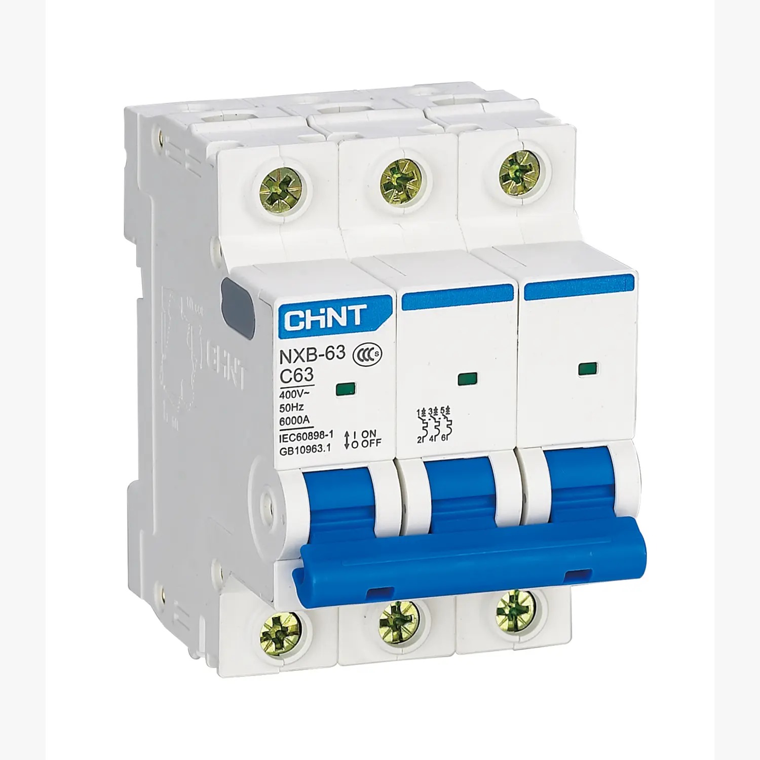 Interruptor NXB-63 3Px16A 6kA curva C CHINT - 070103016CH