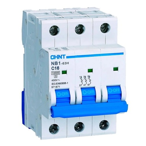 [07036306CH] Interruptor industrial 3Px6A 10kA Curva C , IEC60947-2 - CHINT - 07036306CH