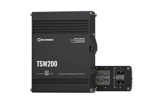 [TSW200] Switch TSW200 Industrial PoE+ No Gestionado Teltonika