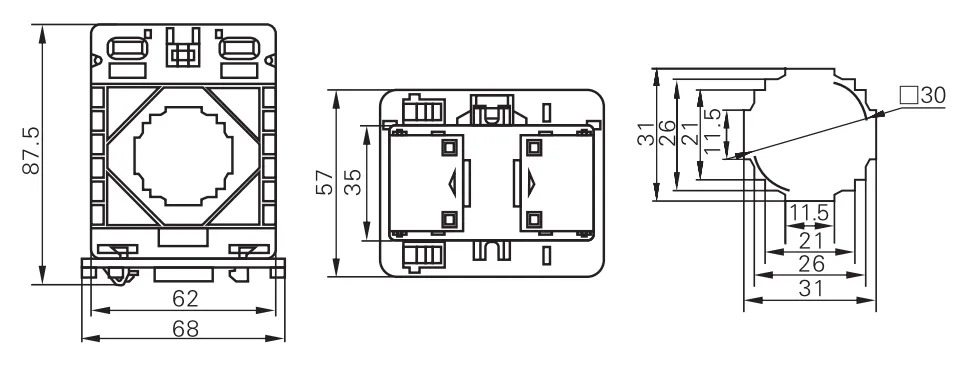 40A:5A CP-62/30 Cl.0.5 Transformador 5A Nucleo Solido ASCT HEYI