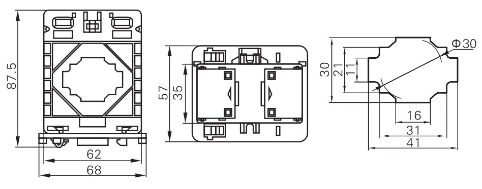 500A:5A CP-62/40 Cl.0.5 Transformador 5A Nucleo Solido ASCT HEYI