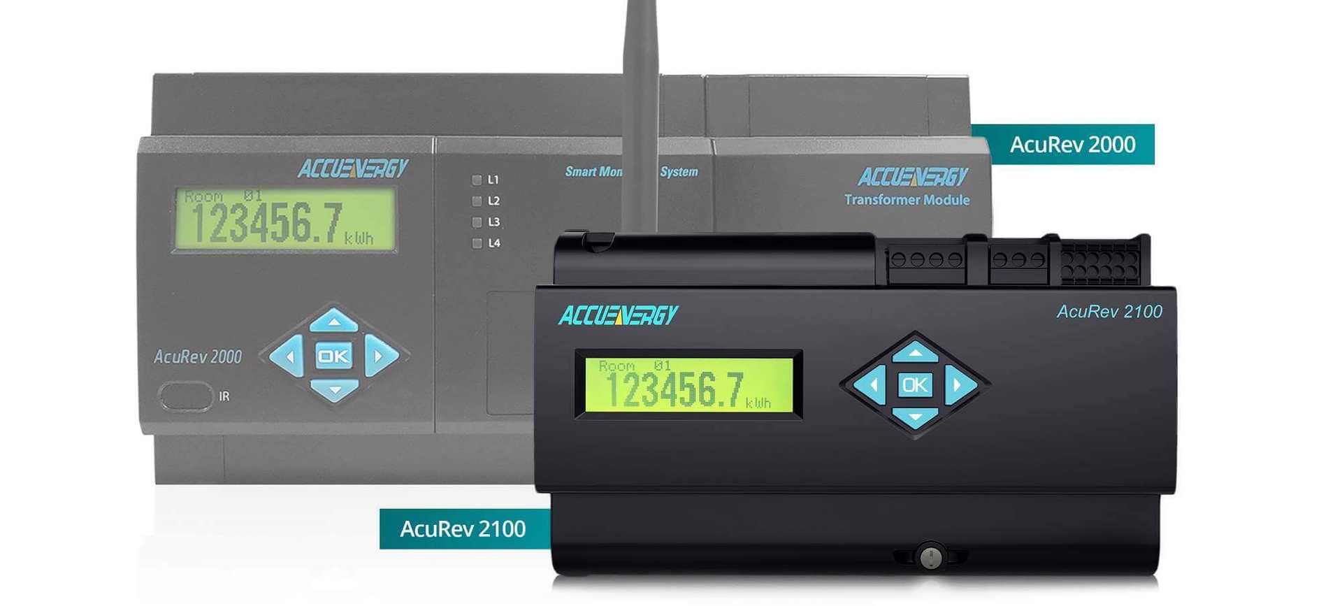 AcuRev 2110-mV-WEB2 - Analizador multipunto a riel DIN