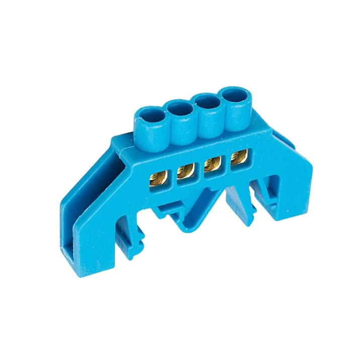[CKE-S03-0609-4P-Blue] Barra Neutro/ Azul 4 Polos P/Riel - Cirkon Electric