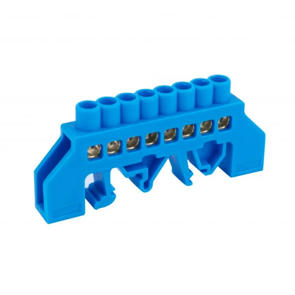 [CKE-S03-0609-8P-Blue] Barra Neutro/ Azul 8 Polos P/Riel - Cirkon Electric