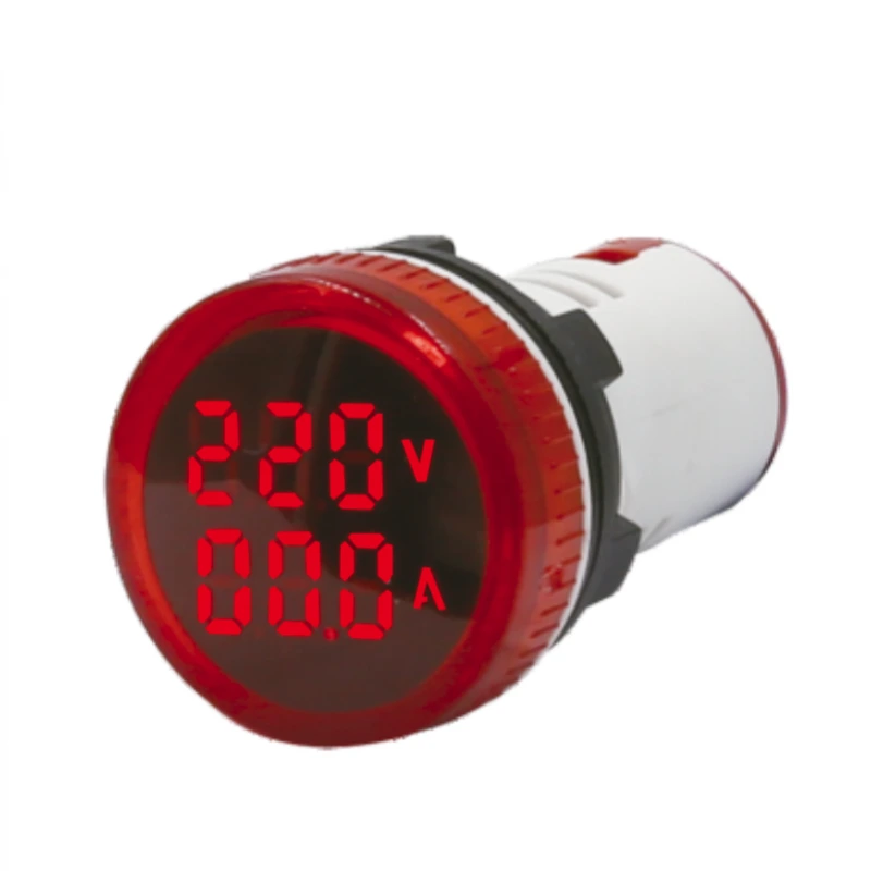 Luz Piloto LED con Indicación de Medida 22m Rojo Voltímetro y Amperímetro- Cirkon Electric