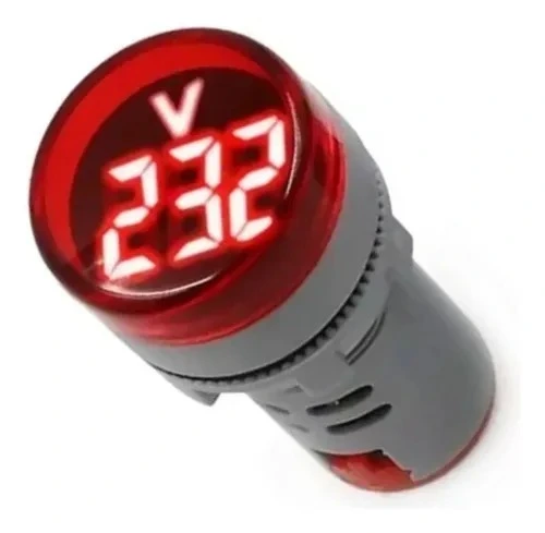[CKE-AD22-RV] Luz Piloto LED con Indicación de Medida 22m Rojo Voltímetro - Cirkon Electric