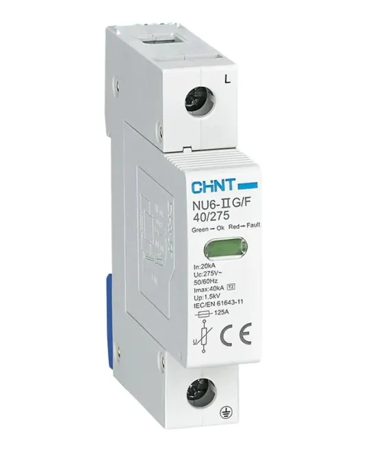 [6105002CH] Supresor transiente 1P 385Vac 40kA 1.8kV c/indicador - Chint - 6105002CH