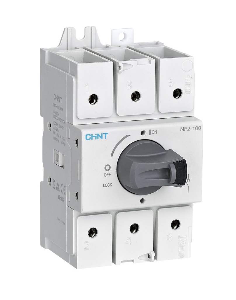 Seccionador NF2-100/3DIR 100A 3P 415V riel DIN - Chint