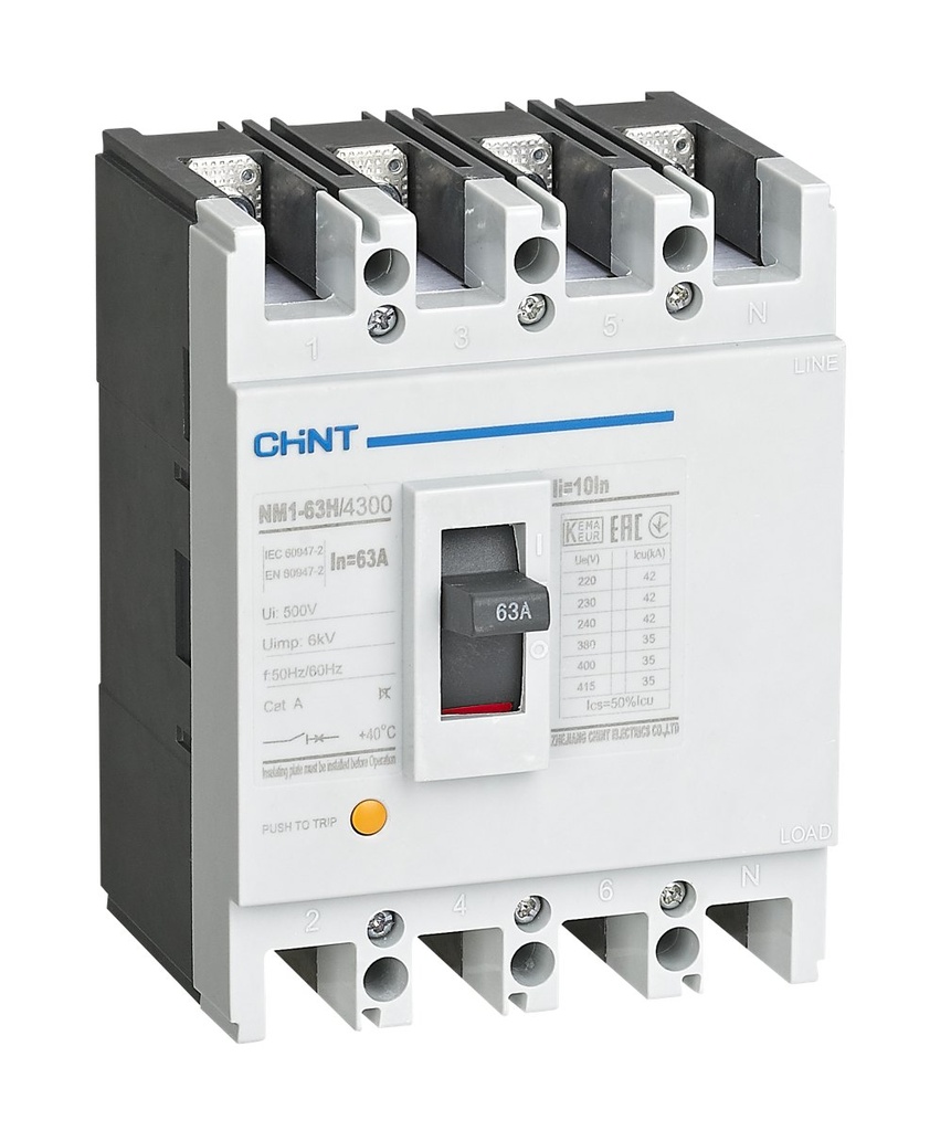 [0721441232CH] Interruptor NM1-63H 4P 32A 415V 35kA - Chint