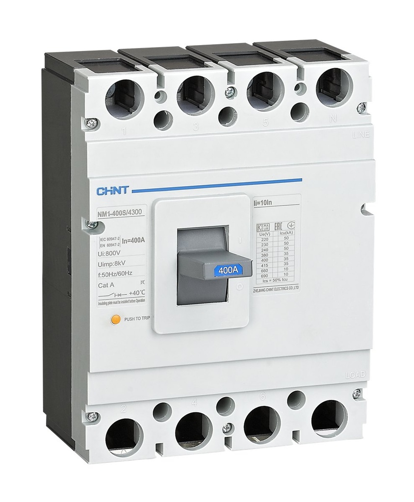Interruptor NM1-400S 4P 350A 415V 35kA - Chint