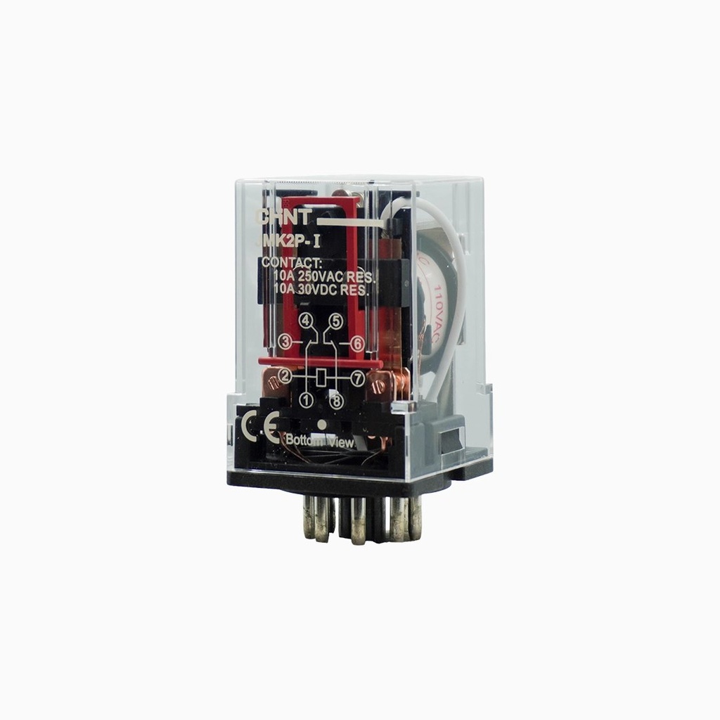 Relé enchufable octal JMK2P-I 110Vca 2 inversores 10A - Chint
