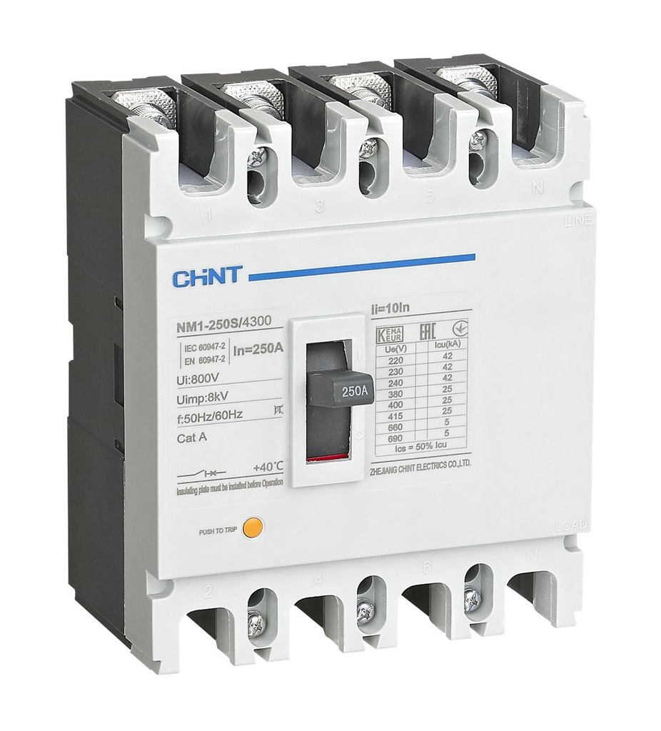 Interruptor NM1-250S 4P 150A 415V 25kA - Chint