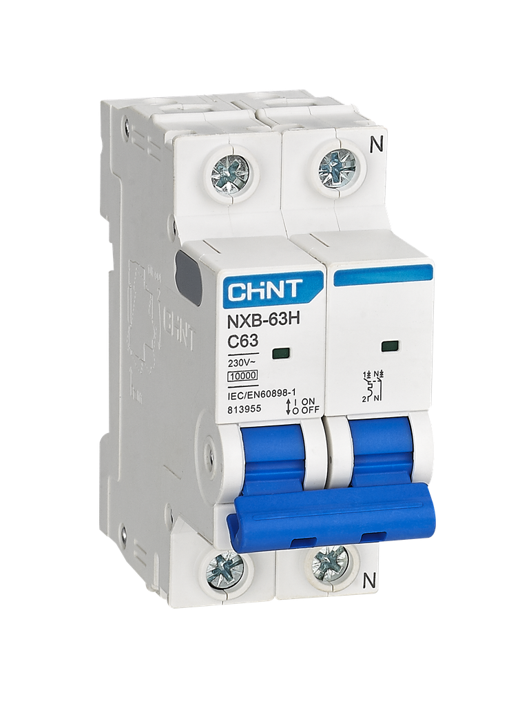 [07033210CH] Interruptor NXB-63H 2Px10A 10kA curva D CHINT - Chint - 07033210CH