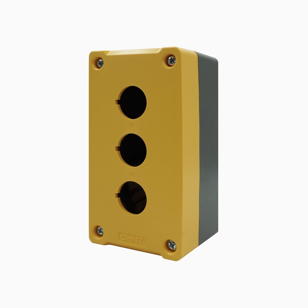 Caja Botonera NPH1-20J 2 Perf. 22mm IP65 106x74x59mm Amarillo/Gris - Chint