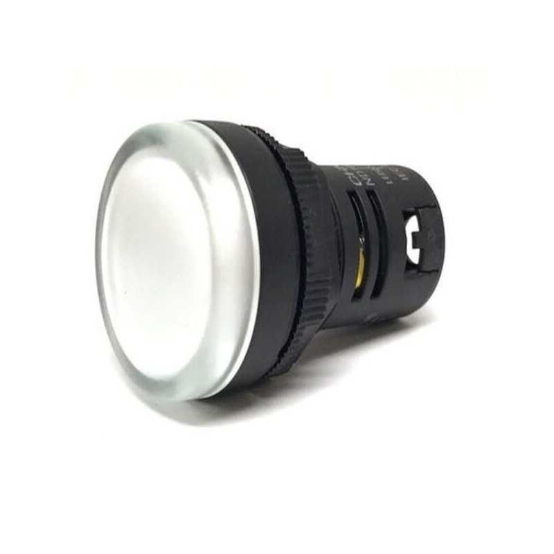 [2502018CH] Luz Piloto LED Blanco 22MM 12VAC/DC ND16-22DS/2 - Chint - 2502018CH