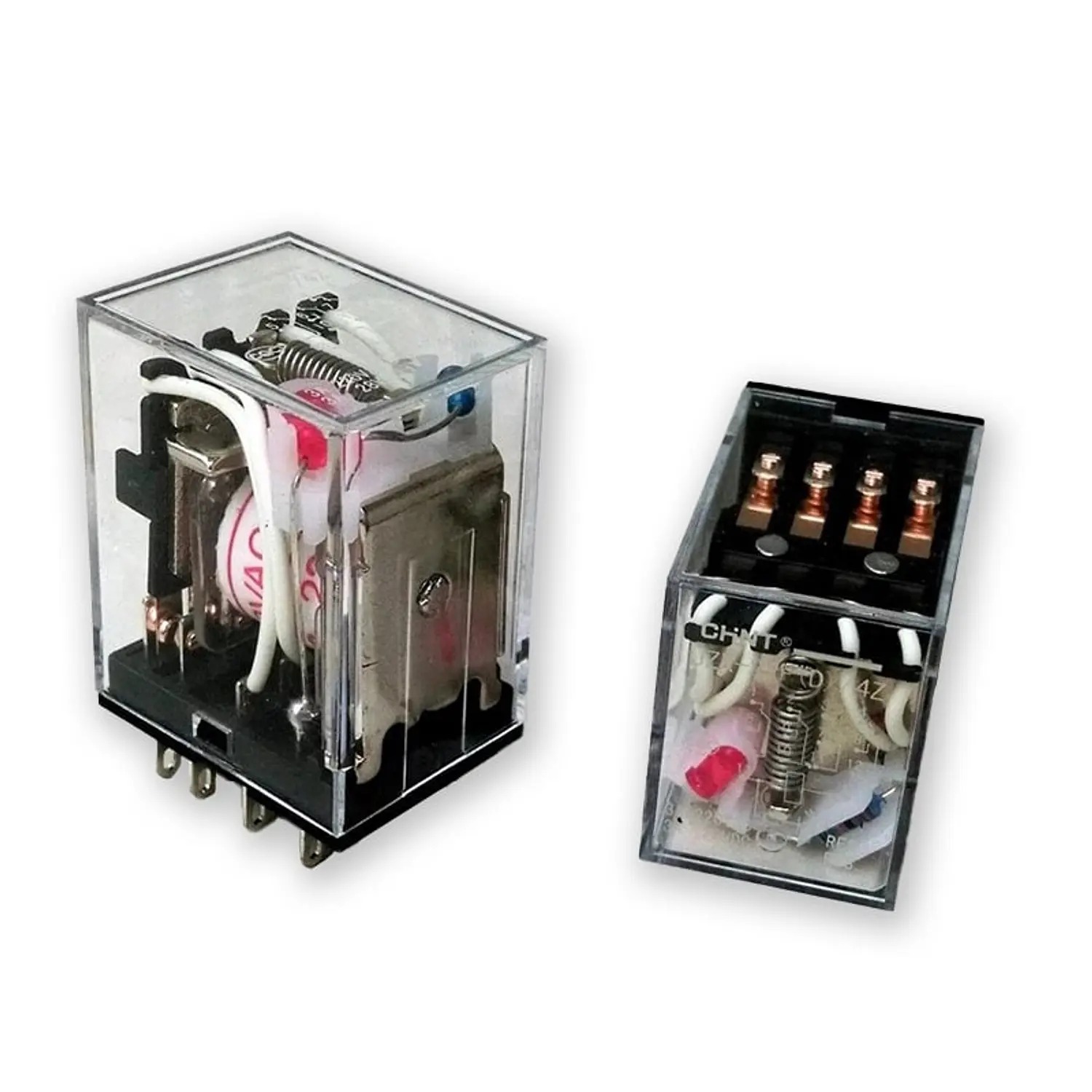 Minirele JZX, bob 24Vdc, 4NC/NA, con indicador led Chint - 0533080124CH