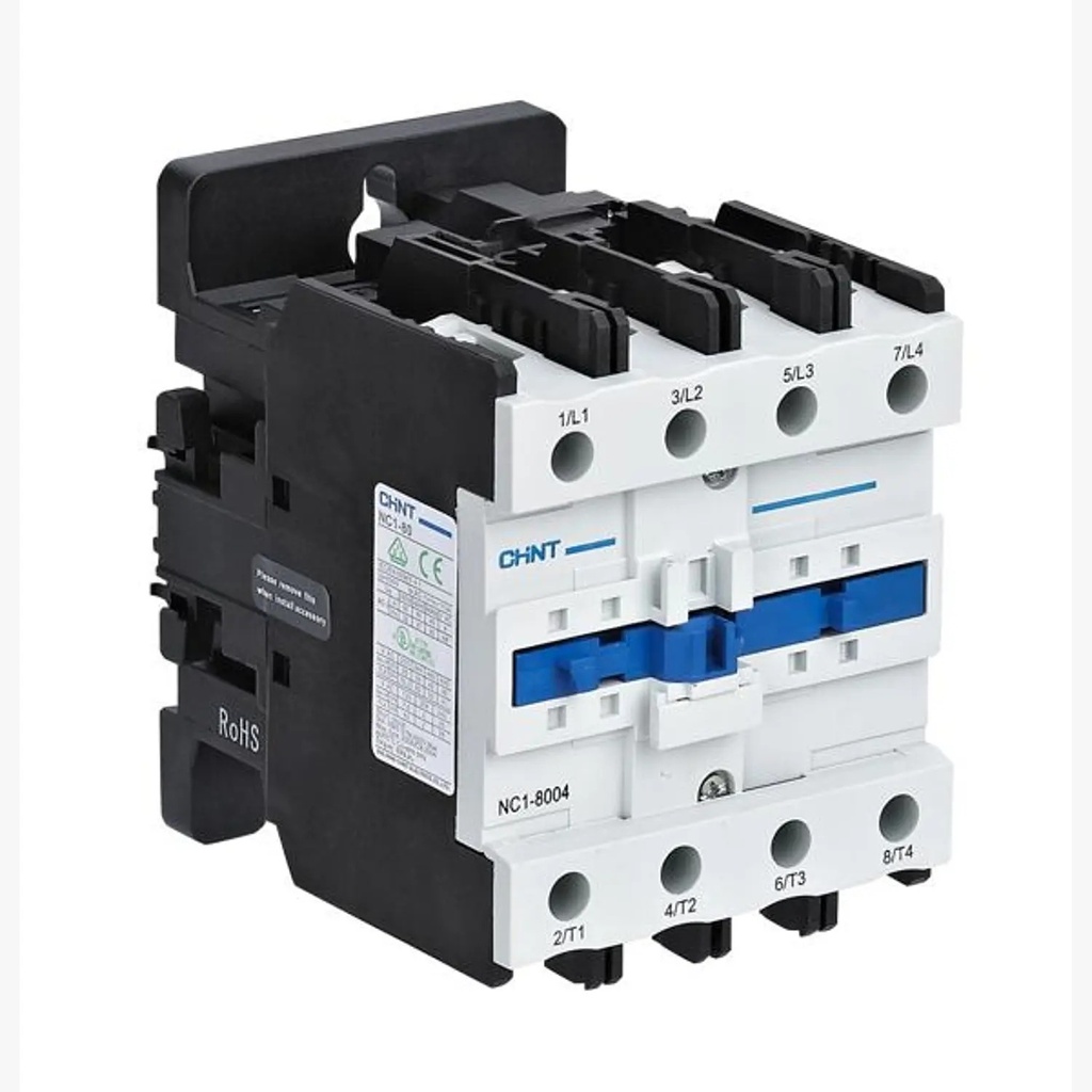 Contactor NC1, 95A 4P; 45KW (AC3/380V) control 220 Vac - Chint - 03010959000CH
