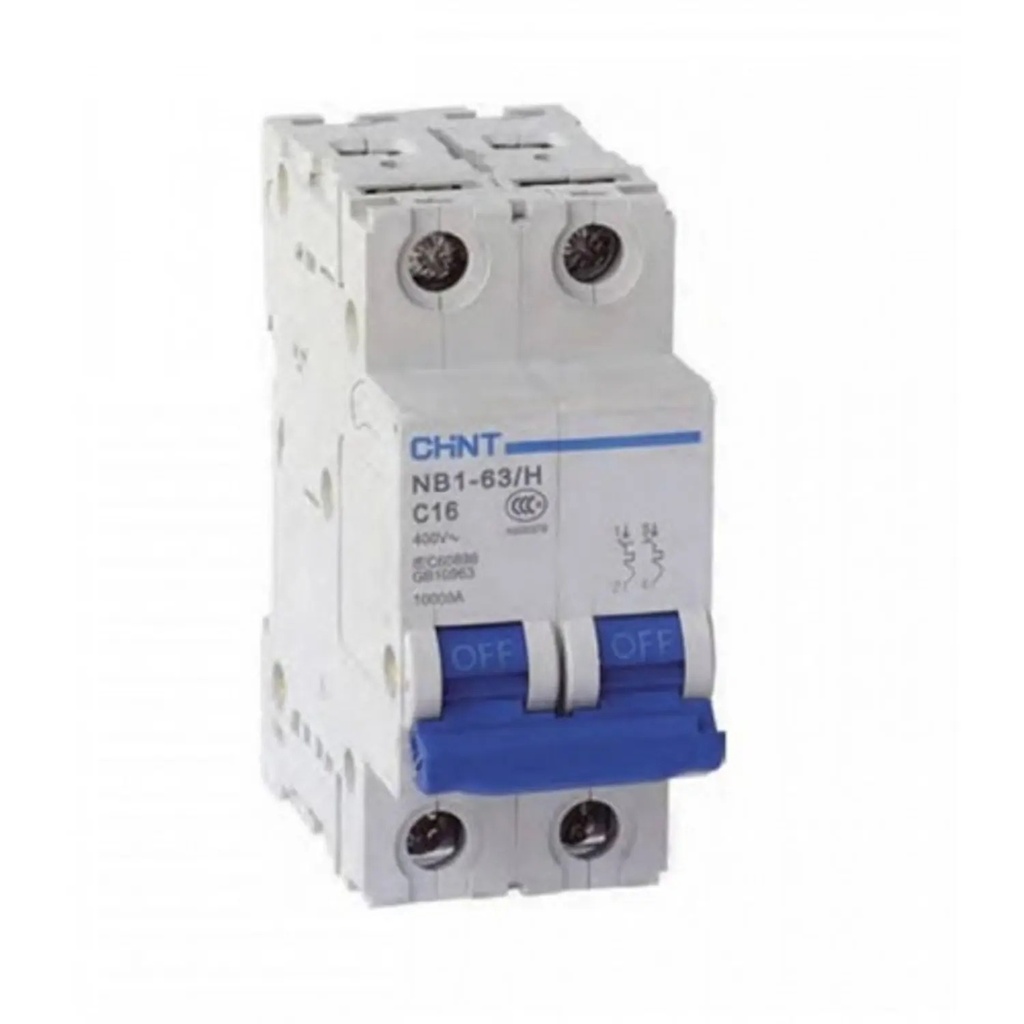 [07037202CH] Interruptor industrial 2Px2A 10kA Curva D , IEC60947-2 - Chint - 07037202CH
