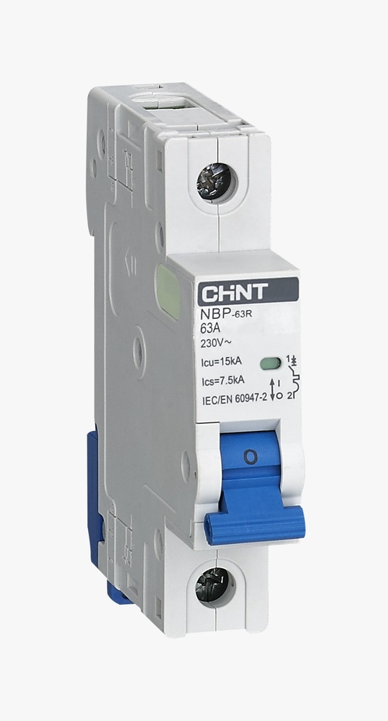 Interruptor MCB 1Px63A 15kA Curva C IEC60947 - Chint - 07030163CH