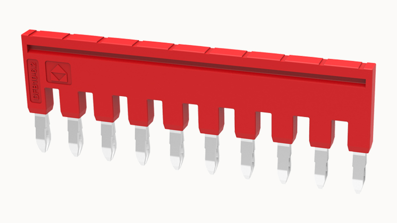 [DFB10-6.2-16-00A(H)] Puente de Borne 10 pines cortables para borne 4mm DFB10-6.2 - Degson