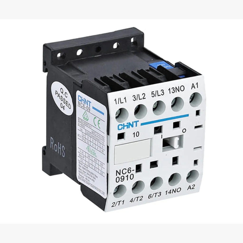 [03040098310CH247569] Mini Contactor NC6 9A 3P+1NA AC3 220VAC - Chint - 03040098310CH