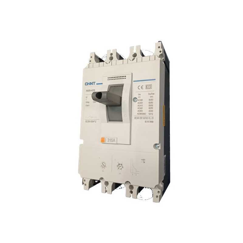 Interruptor 4P NM8N-630S 350-500A, 415V 50kA TM0.7-1In - Chint - 07024040500CH