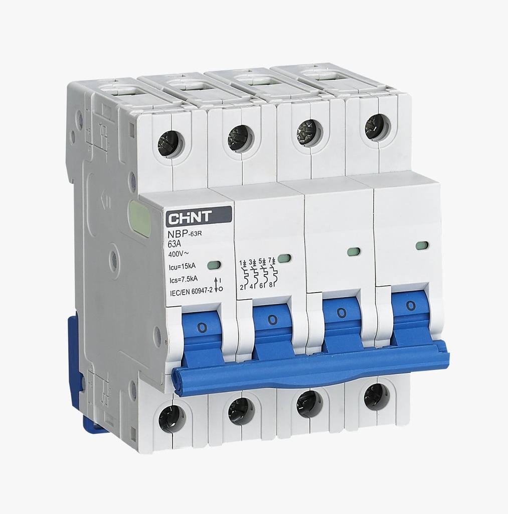 [07030450CH352410] Interruptor MCB 4Px50A 15kA Curva C IEC60947 - Chint - 07030450CH