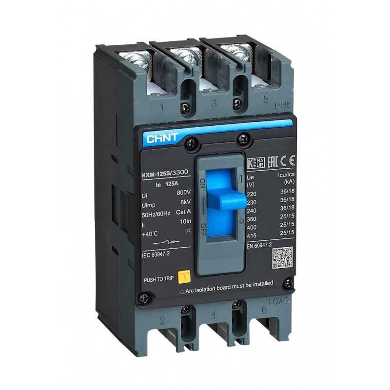 Interruptor MCCB fijo NXM-63E 3Px25A 15kA - Chint - 07212310025CH