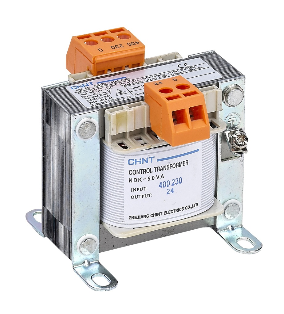 Transformador control NDK-50, 50VA, 230/12+12V AC, IP00 - Chint - 29101050CH