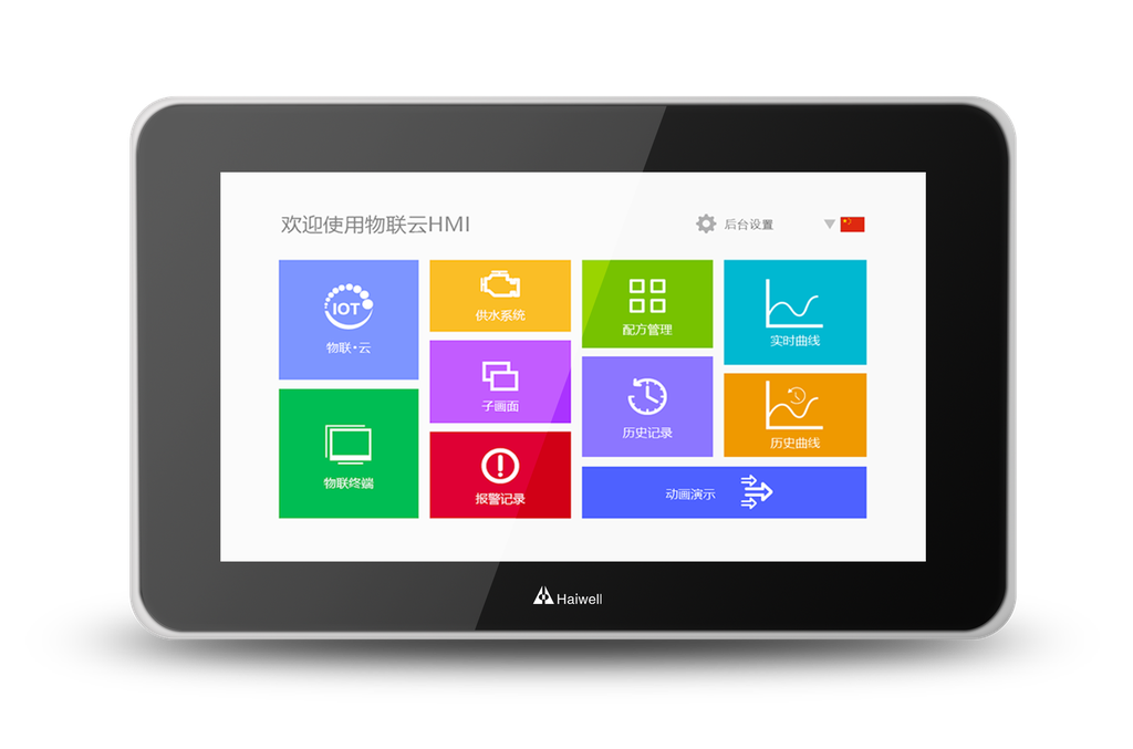 [D7 PRO-W] D7 PRO-W Pantalla HMI 7" - 1024*600 HD - RFID - Video - Wi-Fi - RS485 - Haiwell