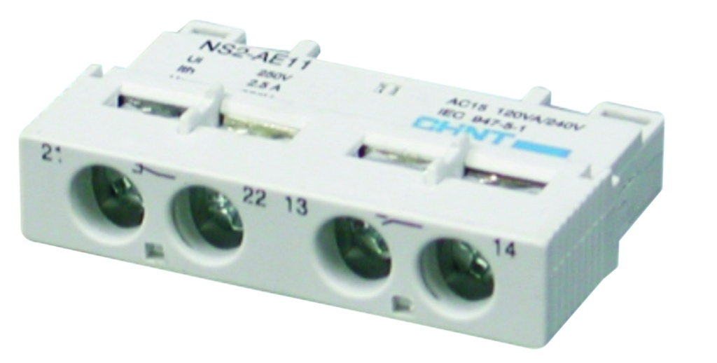 Contacto Aux. Frontal 1NA+1NC Para Guardamotor NS2 - CHINT - 09050311CH