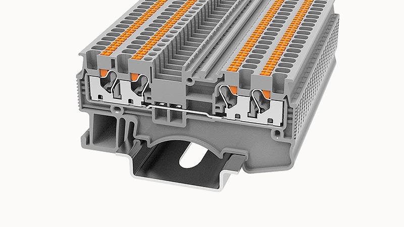Borne Push-In 2.5 mm 2 es a 2 DS2.5-QU - Degson