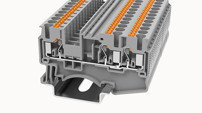 Borne Push-In 6 mm 1 es a 2 DS6-TW - Degson