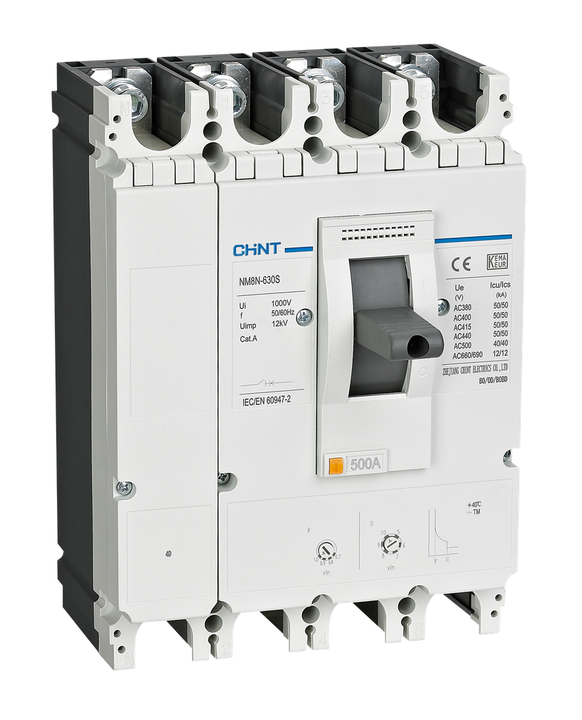 [070274060800CH] Interruptor MCCB 4P 800A regulable electrónico 415V - Chint - 070274060800CH