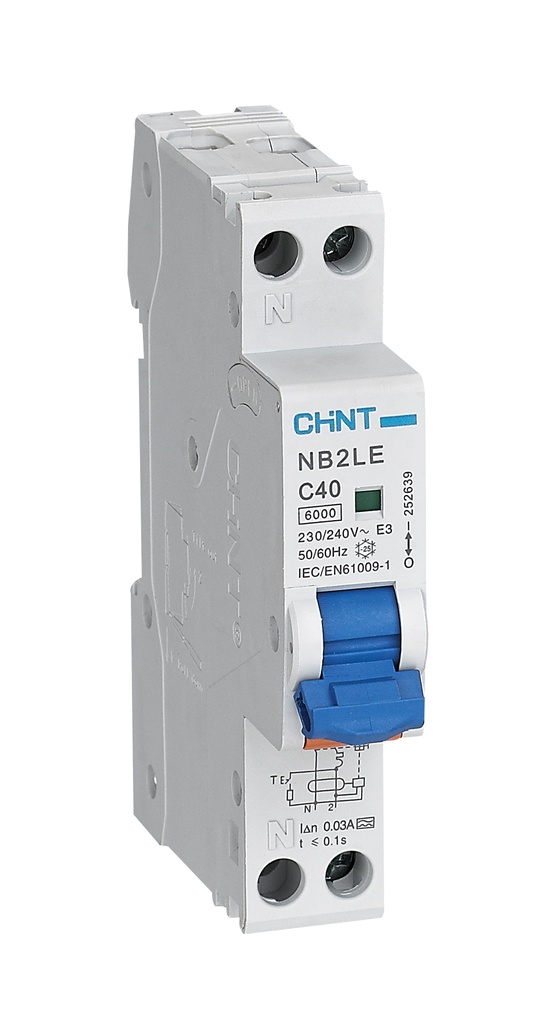 [0712112503CH] NB2LE RCBO 1P+N 6kA C25 30mA Tipo A - Chint - 0712112503CH