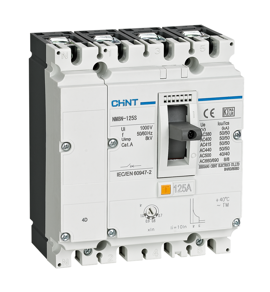 Interruptor Termomagnético 4P 250A 0.7-1In 415V 50kA - Chint - 07024030250CH