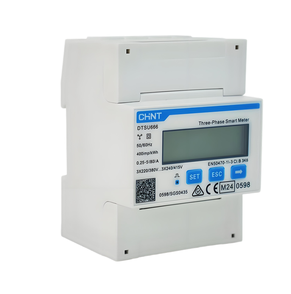 [2713423CH313275] Analizador de Energía 1.5(6)A 3P+N RS485 Montaje a riel DIN - Chint - 2713423CH