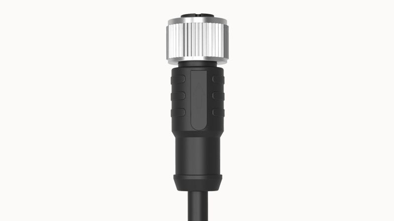 [PM-M12A-04P-FF-SL8B02] Conector Hembra recto M12, 4 pines, 2mts - Degson - PM-M12A-04P-FF-SL8B02