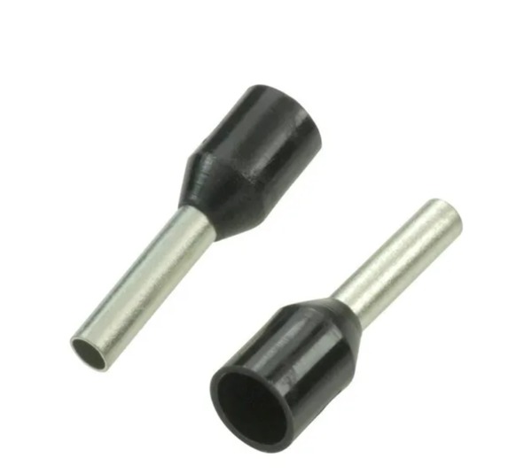 [CKE-F-E10-12-7AWG-10MM-BLACK] Ferrul  7awg 10mm Negro (100un) - Cirkon Electric