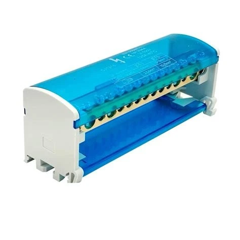 [CKE-BRT-2P-15-125A] Repartidor bipolar 2p 15 salidas, 125A montaje riel DIN - Cirkon Electric