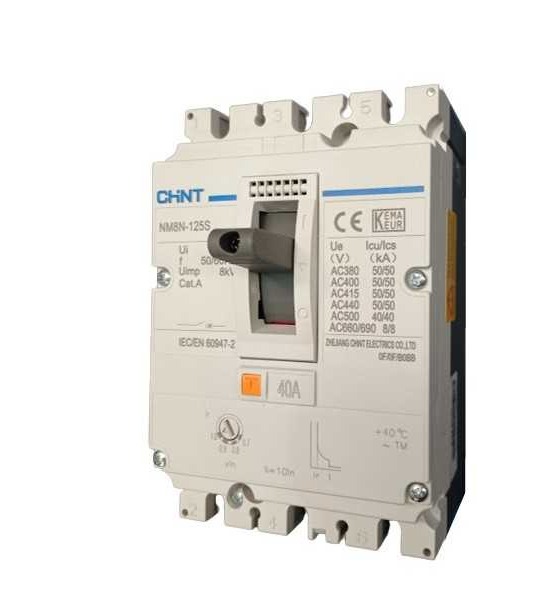 [07023020080CH] Interruptor NM8N-125C 3P 80A MCCB 56-80A 415V 25KA - Chint - 07023020080CH