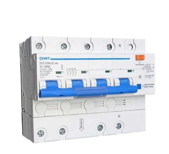 [070251030CH] Interruptor RCBO 4Px100A curva 8-12 6kA, 300mA tipo AC - Chint - 070251030CH