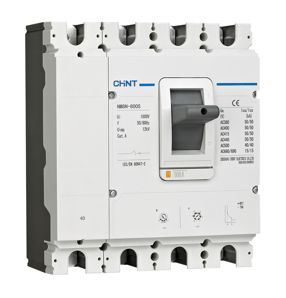 [07023020800CH] Interruptor 3P NM8N-800H 800A 415V Termomagnetico - Chint - 07023020800CH