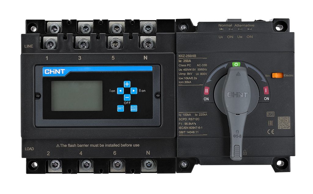 [0510041100CH] Transferencia ATSE CB 4P 400V 100A 50kA c/relé - Chint - 0510041100CH