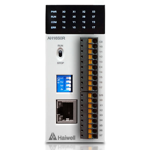 PLC Tipo Tarjeta Haiwell AH16S0R 8DI, 8RO, PULSO IN 4, TCP+485