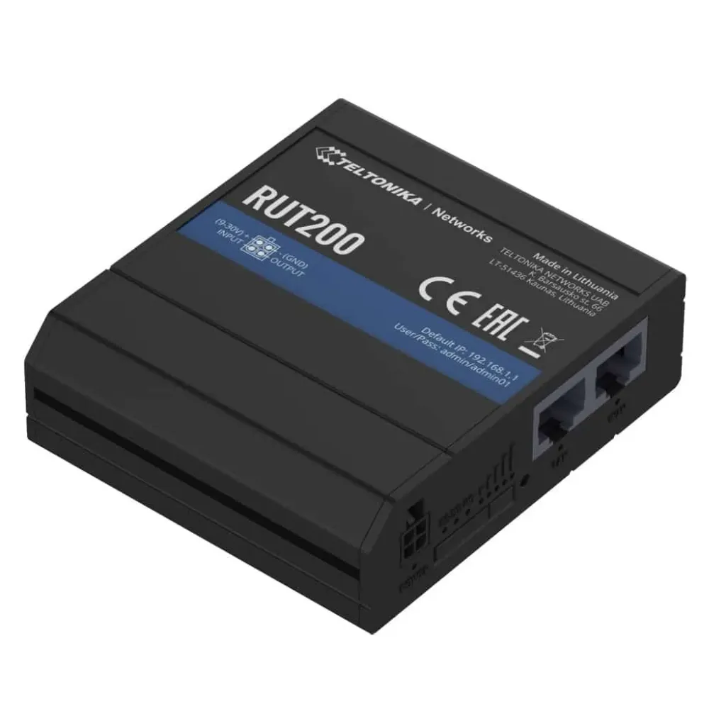 [RUT200] RUT200 Router Industrial - 4G LTE - Wi-Fi - Ethernet - Teltonika