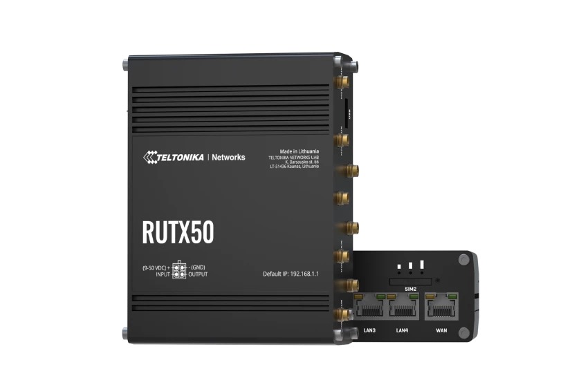 [RUTX50] RUTX50 Router Industrial - Ethernet - Wi-Fi - 5G - Doble SIM - Teltonika